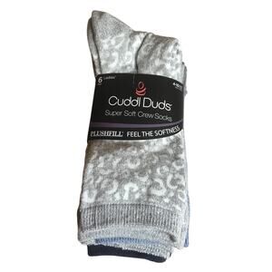 Cuddl Duds Women's 6-Pack Super Soft Crew Socks New Sizes 4-10